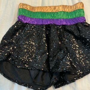 Mardi Gras sequin skort S